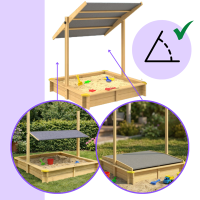 Piaskownica z daszkiem