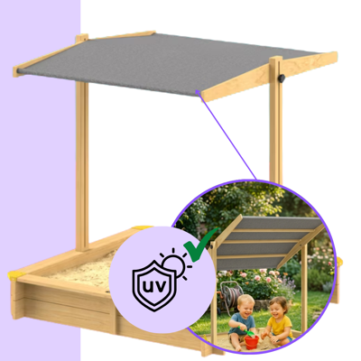 Piaskownica z daszkiem