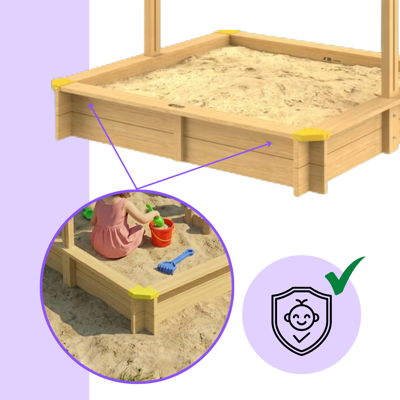 Piaskownica z daszkiem
