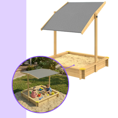 Piaskownica z daszkiem
