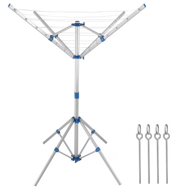 Stojak na pranie z aluminium FALCO, 103×168 cm, srebrny