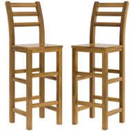 Krzesła barowe OSLO z oparciem, 2 szt., 40x36x110cm, naturalny brąz