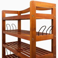 Regał na buty RUSTIC, 5 półek, 75x26x82cm, naturalna brązowa  