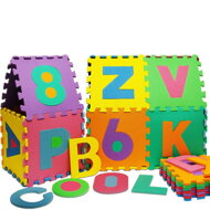 Piankowa mata dla dzieci PUZZLE, 86 części, wielokolorowa