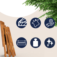 Meble balkonowe VITEK, 1+2, naturalny brąz