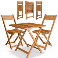 Meble balkonowe VITEK, 1+2, naturalny brąz