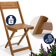 Meble balkonowe VITEK, 1+2, naturalny brąz