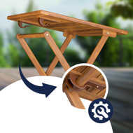 Meble balkonowe VITEK, 1+2, naturalny brąz