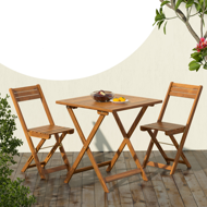 Meble balkonowe VITEK, 1+2, naturalny brąz