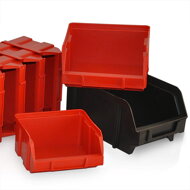 Wiszący organizer warsztatowy ORDER, 30 pudełek, 64x2x38cm, czerwona/czarna  