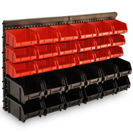 Wiszący organizer warsztatowy ORDER, 30 pudełek, 64x2x38cm, czerwona/czarna  