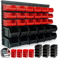 Wiszący organizer warsztatowy ORDER, 30 pudełek, 64x2x38cm, czerwona/czarna  