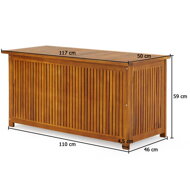 Drewniana skrzynia ACACIA, 117x50x59cm, naturalny brąz