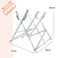 Kozioł do cięcia drewna ALBERT, 83x81x88cm, srebrna