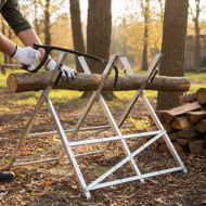 Kozioł do cięcia drewna ALBERT, 83x81x88cm, srebrna