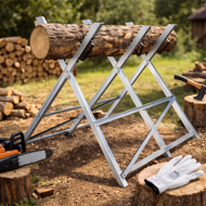 Kozioł do cięcia drewna ALBERT, 83x81x88cm, srebrna