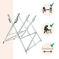 Kozioł do cięcia drewna ALBERT, 83x81x88cm, srebrna