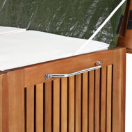 Drewniana skrzynia ACACIA z kółkami, 117x52x58,5cm, naturalny brąz