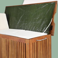 Drewniana skrzynia ACACIA z kółkami, 117x52x58,5cm, naturalny brąz