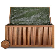 Drewniana skrzynia ACACIA z kółkami, 117x52x58,5cm, naturalny brąz