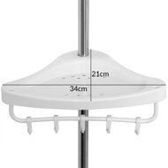 Teleskopowy regał do prysznica DELMO, 92-306cm, biała