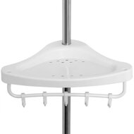Teleskopowy regał do prysznica DELMO, 92-306cm, biała