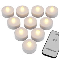 LED świeczki 10 sztuk ciepła biała, zdalne sterowanie