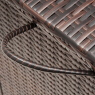 Polirattanowy pojemnik na schowek RICCO, 122x56x61cm, brązowa