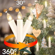 Świece na choinkę CANDLE, 20 sztuk, 10,5cm, ciepła biała  