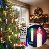 Świece na choinkę CANDLE, 20 sztuk, 10,5cm, wielokolorowa  