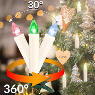 Świece na choinkę CANDLE, 20 sztuk, 10,5cm, wielokolorowa  