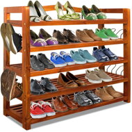 Regał na buty RUSTIC, 5 półek, 85x26x82cm, naturalna brązowa  
