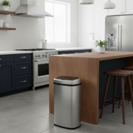 Kosz na śmieci DEUS z czujnikiem, 58 litrów, srebrna