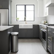 Kosz na śmieci DEUS z czujnikiem, 58 litrów, srebrna