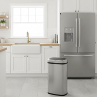 Kosz na śmieci DEUS z czujnikiem, 58 litrów, srebrna