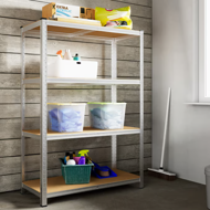 Regał o dużej nośności HEAVY, max. 700 kg, 160x90x40 cm, srebrny