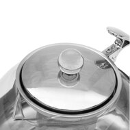 Czajnik z sitkiem TEA 1,2L, przezroczysta, srebrna