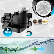 Filtracja piaskowa do basenu AQUA z filtrem wstępnym 13 200 l/h, niebieska