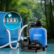 Filtracja piaskowa do basenu AQUA z filtrem wstępnym 13 200 l/h, niebieska