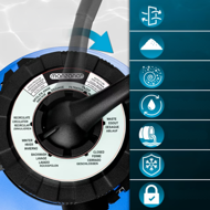 Filtracja piaskowa do basenu AQUA z filtrem wstępnym 13 200 l/h, niebieska
