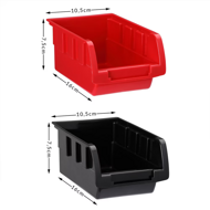 Wieszany organizer do warsztatu ORDERBOX z 28 pojemnikami i uchwytami na narzędzia, czerwony/czarny