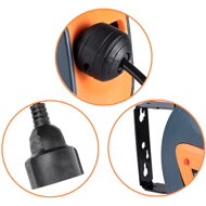 Automatyczny kabel zwijany BILY, 20m+1,5m, szara/pomarańczowa  