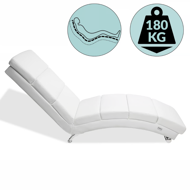 Leżanka LONDON, 186×55×89cm, biała