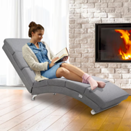 Leżanka LONDON, 186×55×89cm, szara