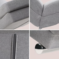 Leżanka LONDON, 186×55×89cm, szara