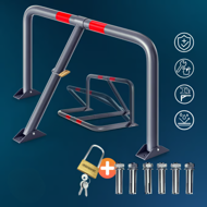 Blokada parkingowa ANTONIA, 80x47x44cm, szara