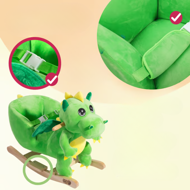 Smok na biegunach DINO z pasem bezpieczeństwa, zielona