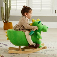 Smok na biegunach DINO z pasem bezpieczeństwa, zielona