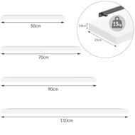 Półka ścienna FIGO+ z konsolą, 70cm, ciemny dąb