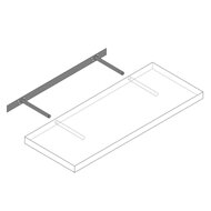 Półka ścienna FIGO+ z konsolą, 70cm, ciemny dąb